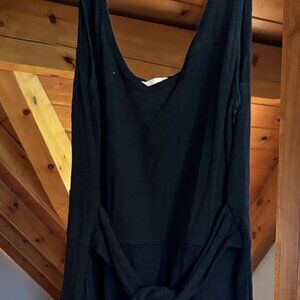 Black sleeveless Aline knit dress